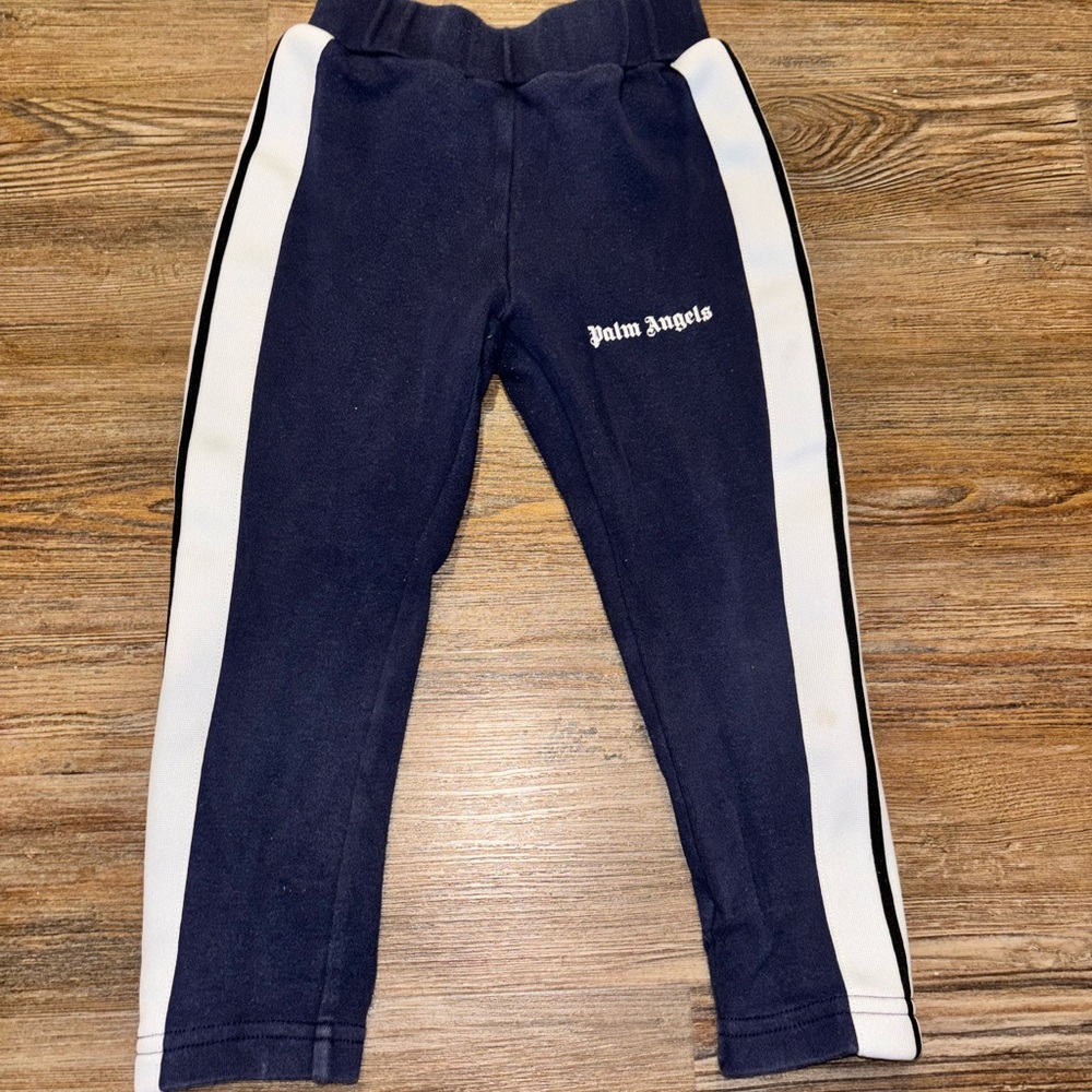 Palm Angels Black and White Sweatpants Classic Athletic Style